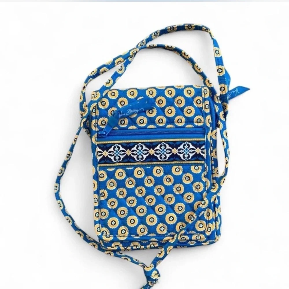Vera Bradley riviera Floral Blue yellow Crossbody Bag Set backpack cross body